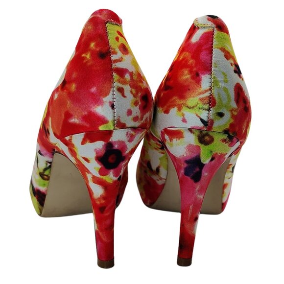 Madden Girl Getta Floral Print Fabric Heels Size 7 - Picture 5 of 7